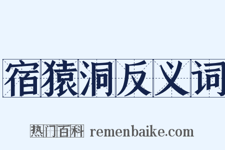 宿猿洞反义词是什么意思的图片